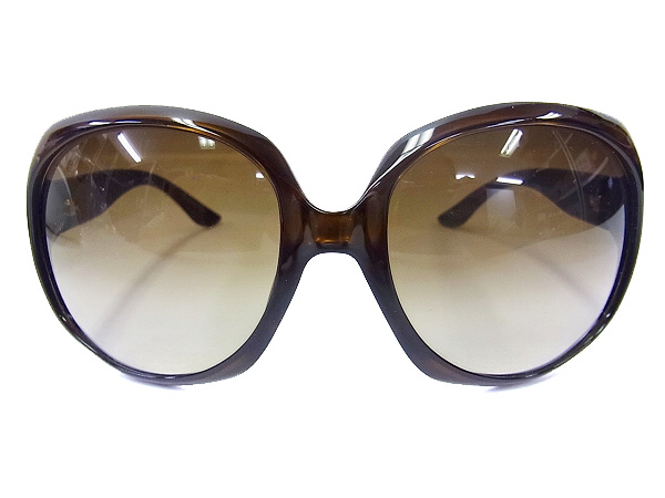 実際に弊社で買取させて頂いたChristian Dior/ディオール Glossy1 KIF CC サングラス 茶の画像 1枚目