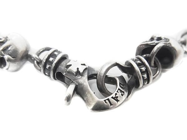 実際に弊社で買取させて頂いたディールデザイン[2.1万↑]スカルズ＆ローゼズブレスレットの画像 1枚目