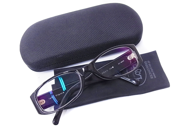 実際に弊社で買取させて頂いたspec espace 西野正美 手仕事 ES-8031 黒縁めがね/フレームの画像 1枚目