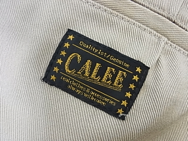 実際に弊社で買取させて頂いたCALEE/キャリー チノパンツ/カーゴパンツ ベージュ/SMALLの画像 2枚目