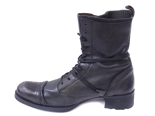 実際に弊社で買取させて頂いたアルフレッドバニスター ニットレイヤードブーツ ブラック/40の画像 3枚目