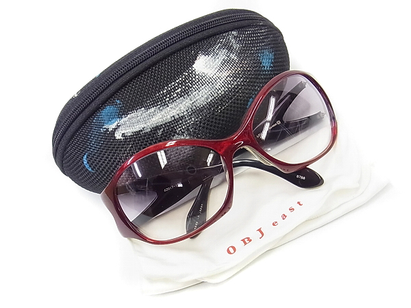 実際に弊社で買取させて頂いたLESS THAN HUMAN/レスザンヒューマン オーバルサングラス 赤の画像 8枚目