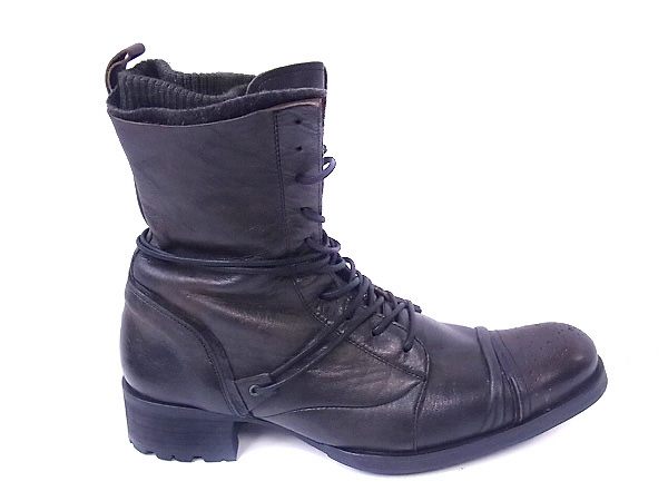 実際に弊社で買取させて頂いたアルフレッドバニスター ニットレイヤードブーツ ブラック/40の画像 4枚目