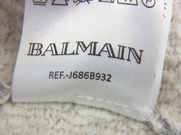 実際に弊社で買取させて頂いたBALMAIN/バルマン[8万↑]ダブルジップアップパーカー グレー/Sの画像 7枚目