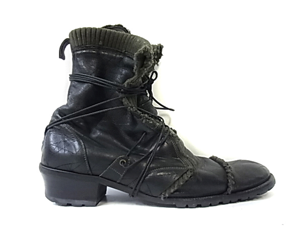 実際に弊社で買取させて頂いたアルフレッドバニスター レザー レイヤードブーツ ブラック 42の画像 2枚目