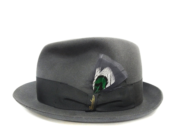 実際に弊社で買取させて頂いたBORSALINO/ボルサリーノ ラビットファーハット/中折れ帽/グレーの画像 2枚目