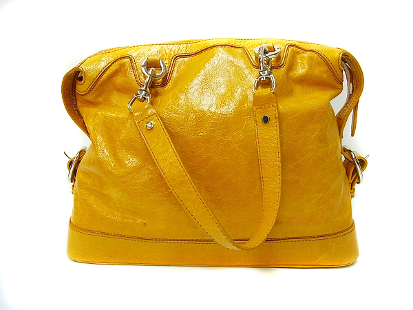 実際に弊社で買取させて頂いたceline/セリーヌ レザー ハンド/トートバッグ マスタードの画像 1枚目