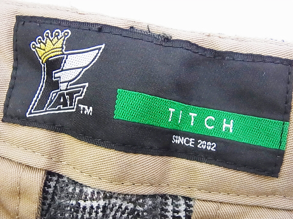 実際に弊社で買取させて頂いたFAT/エフエーティー ボタンフライ チェックパンツ TITCH/Mの画像 2枚目