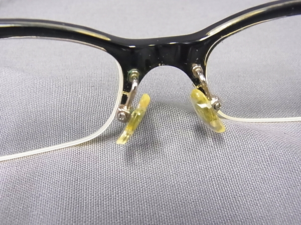 実際に弊社で買取させて頂いた白山眼鏡店 度入り眼鏡/メガネフレーム ハーフリム ブラックの画像 4枚目