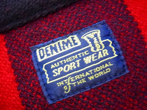 実際に弊社で買取させて頂いたDENIME/ドゥニーム ウールチェック柄ZIPジャケット 赤黒/42の画像 3枚目