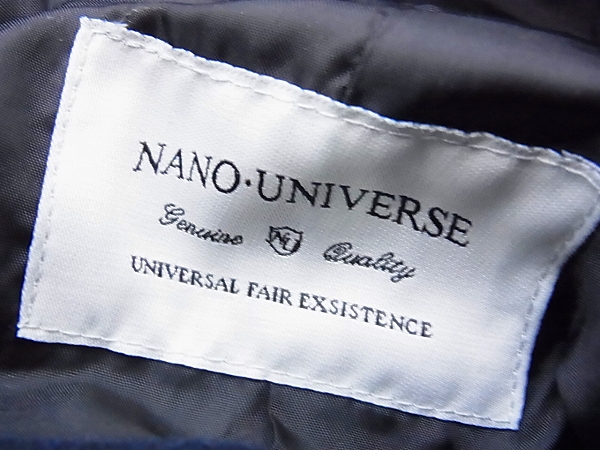 実際に弊社で買取させて頂いたnano・universe/ナノユニバース フード付きハーフコート 紺/Sの画像 2枚目