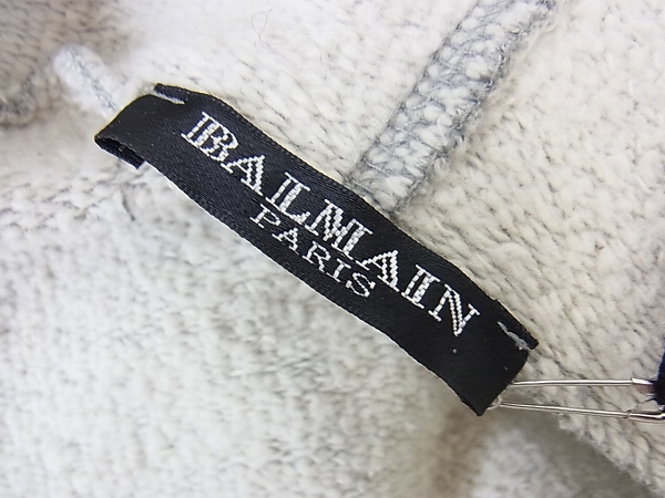 実際に弊社で買取させて頂いたBALMAIN/バルマン[8万↑]ダブルジップアップパーカー グレー/Sの画像 2枚目