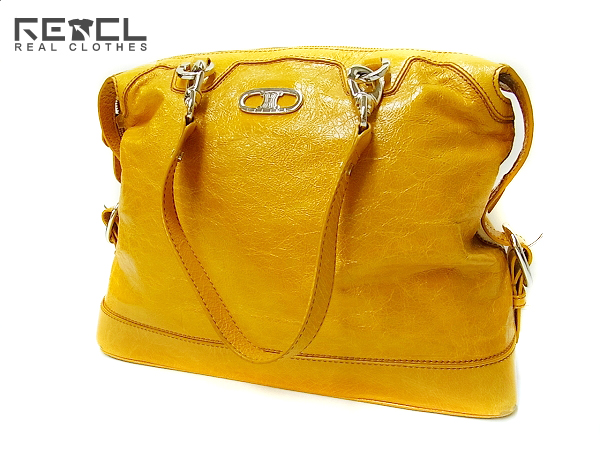 実際に弊社で買取させて頂いたceline/セリーヌ レザー ハンド/トートバッグ マスタード