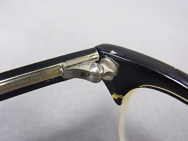 実際に弊社で買取させて頂いた白山眼鏡店 度入り眼鏡/メガネフレーム ハーフリム ブラックの画像 5枚目