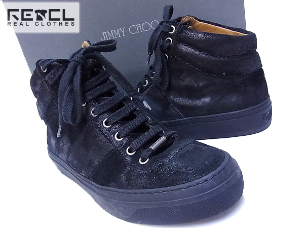 実際に弊社で買取させて頂いたJIMMY CHOO/ジミーチュウ HI スニーカー BELGRAVIA 黒/39.5