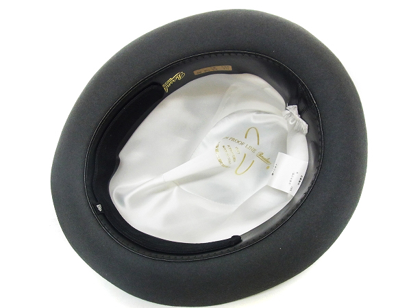 実際に弊社で買取させて頂いたBORSALINO/ボルサリーノ ラビットファーハット/中折れ帽/グレーの画像 3枚目