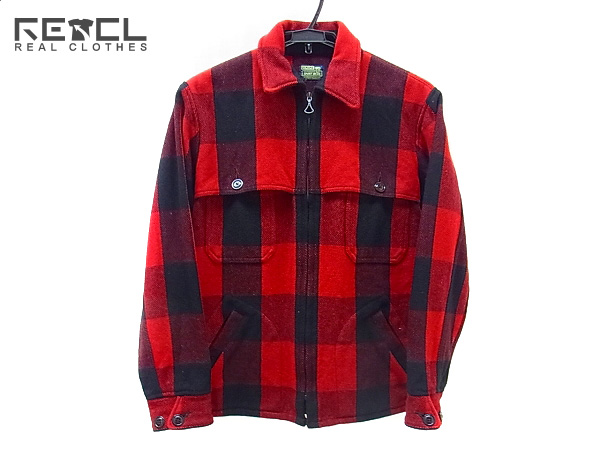 実際に弊社で買取させて頂いたDENIME/ドゥニーム ウールチェック柄ZIPジャケット 赤黒/42
