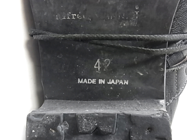 実際に弊社で買取させて頂いたアルフレッドバニスター レザー レイヤードブーツ ブラック 42の画像 6枚目