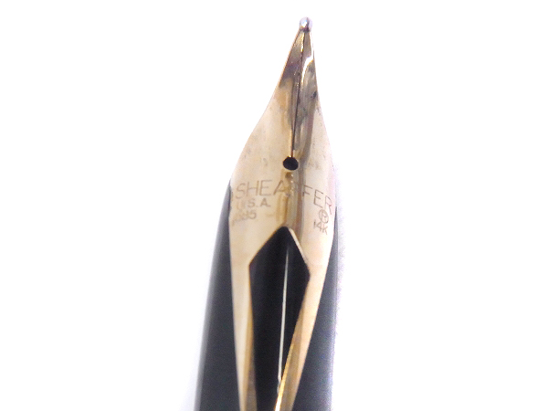 実際に弊社で買取させて頂いたSHEAFFER/シェーファー 万年筆 585/14K ブラック×ゴールドの画像 5枚目