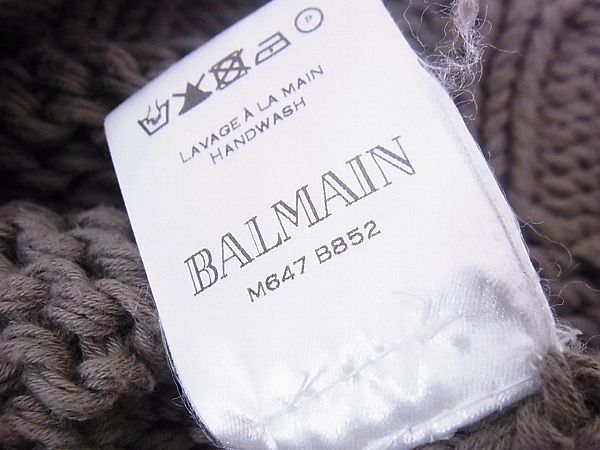 実際に弊社で買取させて頂いたBALMAIN/バルマン 13SS プルオーバーニット エンブレム釦/XSの画像 7枚目