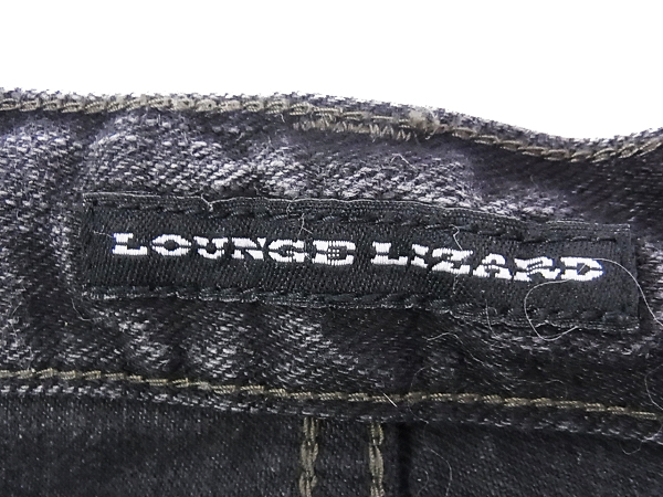 実際に弊社で買取させて頂いたLOUNGE LIZARD/ラウンジリザード スリムブラックデニムパンツ/3の画像 2枚目