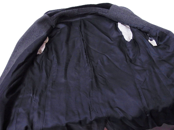 実際に弊社で買取させて頂いたA.P.C./アーペーセー チェック柄ウールチェスターコート/Sの画像 3枚目