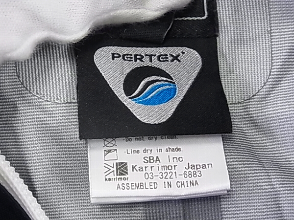 実際に弊社で買取させて頂いたkarrimor/カリマー PERTEX ナイロンパーカー ELITE 止水ZIP/Lの画像 3枚目