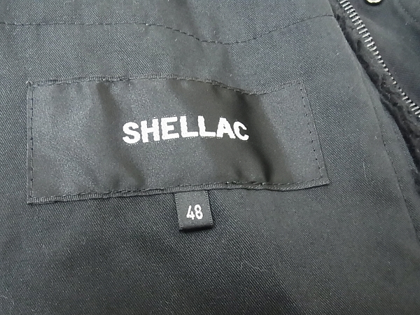 実際に弊社で買取させて頂いたSHELLAC/シェラック ミリタリーロングコート 裏ボア BK/48の画像 3枚目