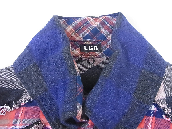 実際に弊社で買取させて頂いたルグランブルー 切り替えチェック柄長袖シャツ SHIRTS-G/STD 2の画像 8枚目