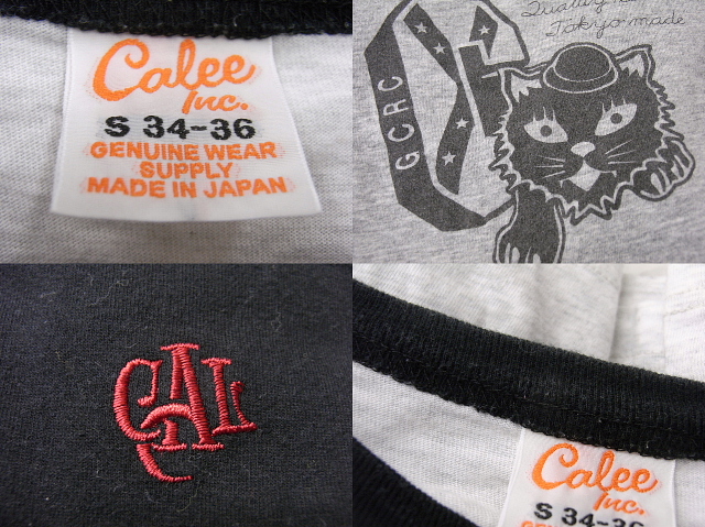 実際に弊社で買取させて頂いたCALEE/キャリー カットソー/Tシャツ 黒/白/灰 S  3点セットの画像 2枚目