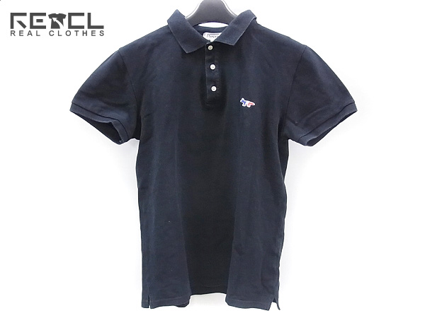 実際に弊社で買取させて頂いたMAISON KITSUNE PARISIEN ワンポイント ポロシャツ 黒/XS