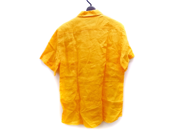 実際に弊社で買取させて頂いたETRO/エトロ 両胸ポケット付半袖リネンシャツ イエロー/Sの画像 1枚目