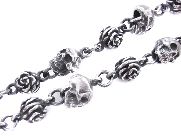 実際に弊社で買取させて頂いたディールデザイン スカル＆ローゼスチェーン タートルローズの画像 3枚目