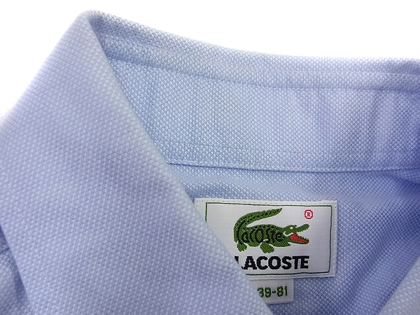 実際に弊社で買取させて頂いたLACOSTE/ラコステ モジワニマーク/長袖コットンシャツ 39-81の画像 6枚目