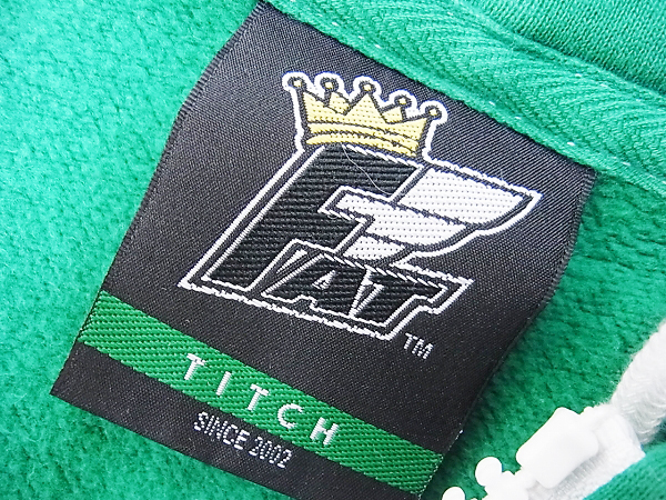 実際に弊社で買取させて頂いたFAT/エフエーティー ZIPPER フルジップアップパーカー無地 緑/Mの画像 2枚目