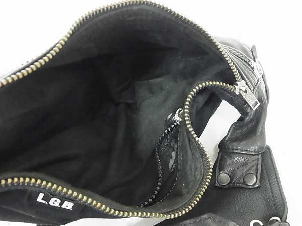 実際に弊社で買取させて頂いたLGB/ルグランブルー レザー サハラベスト ブラック hyde着の画像 3枚目
