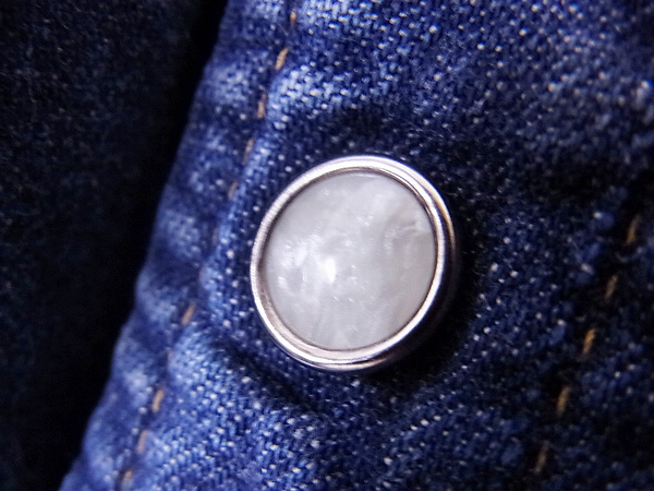 実際に弊社で買取させて頂いたDenime/ドゥニーム デニム長袖シャツ インディゴ 胸ポケットの画像 3枚目