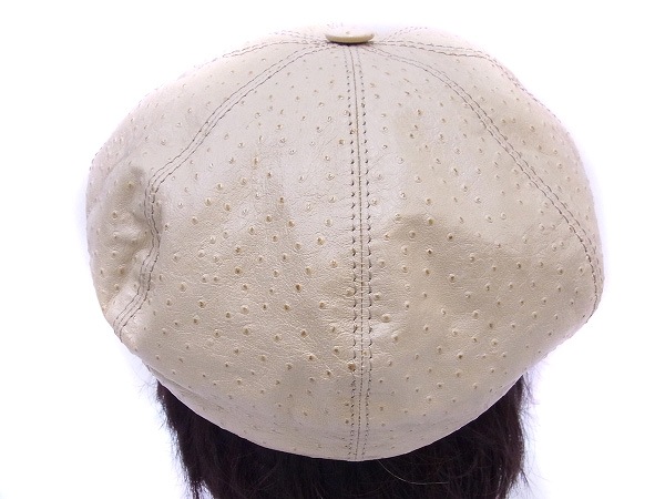 実際に弊社で買取させて頂いたBorsalino/ボルサリーノ オーストリッチ　レザーハンチング/Mの画像 2枚目