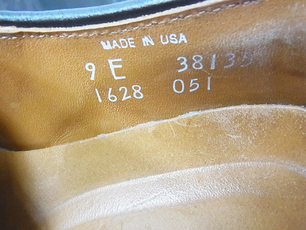 実際に弊社で買取させて頂いたアレンエドモンズ アシュトンUチップシューズ ブラウン/1628/9Eの画像 5枚目