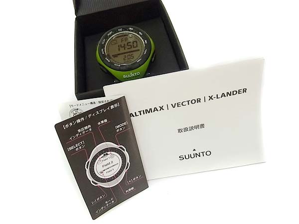 実際に弊社で買取させて頂いたSUUNTO/スント VECTOR/ベクター クロノ ライム/SS010600M10の画像 6枚目