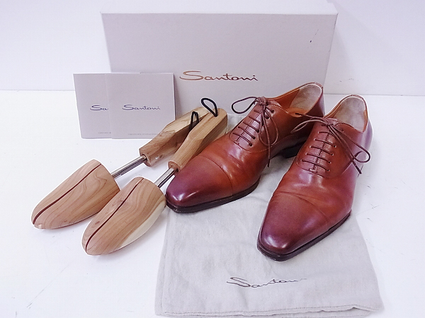 SANTONI/サントーニ ストレートチップ レザーシューズ 6365/4.5の買取