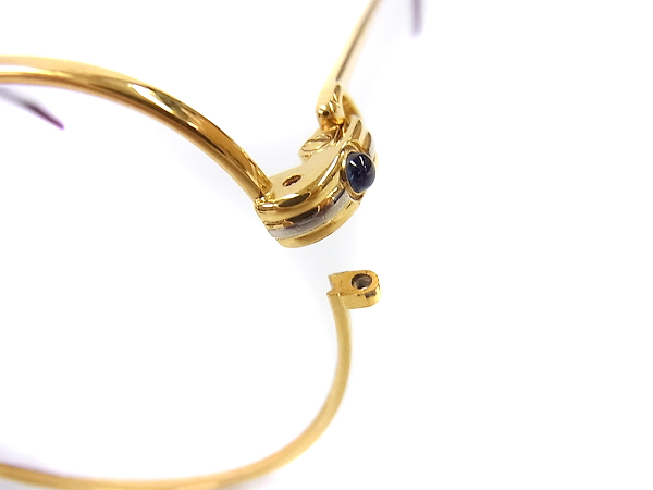 実際に弊社で買取させて頂いたCartier/カルティエ サングラス 135 金属フレーム ゴールドの画像 6枚目