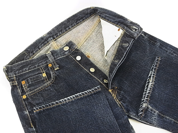 実際に弊社で買取させて頂いたDENIME/ドゥニーム ボタンフライ ストレートデニム Lot485/28の画像 3枚目