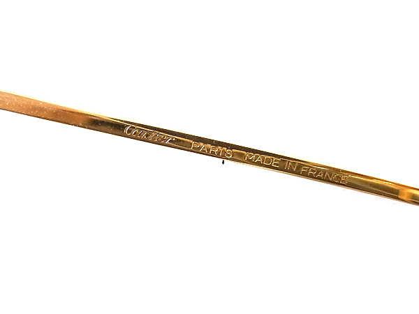 実際に弊社で買取させて頂いたCartier/カルティエ サングラス 135 金属フレーム ゴールドの画像 5枚目