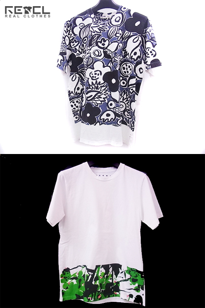 実際に弊社で買取させて頂いたMARNI/マルニ コットン半袖Tシャツ/カットソー 総柄 2点セット