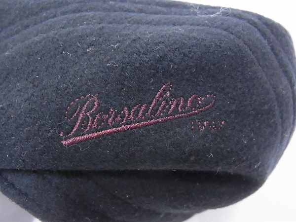 実際に弊社で買取させて頂いたBorsalino/ボルサリーノ ハンチング帽子 アイビー型 ブラック Sの画像 5枚目