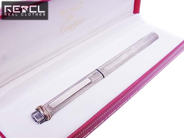 実際に弊社で買取させて頂いたCartier/カルティエ シルバー 楕円形 万年筆 インク付き