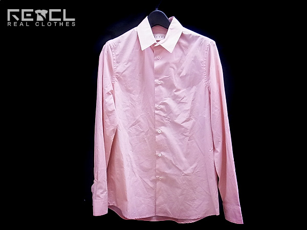 実際に弊社で買取させて頂いたmarni/マルニ 長袖コットンシャツ 無地 ピンク イタリア製/44