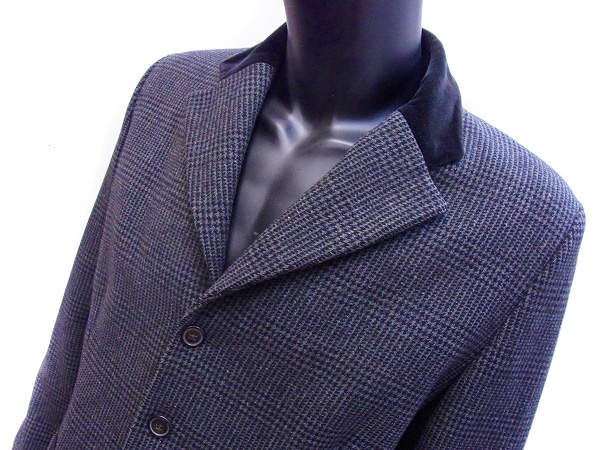 実際に弊社で買取させて頂いたA.P.C./アーペーセー チェック柄ウールチェスターコート/Sの画像 2枚目