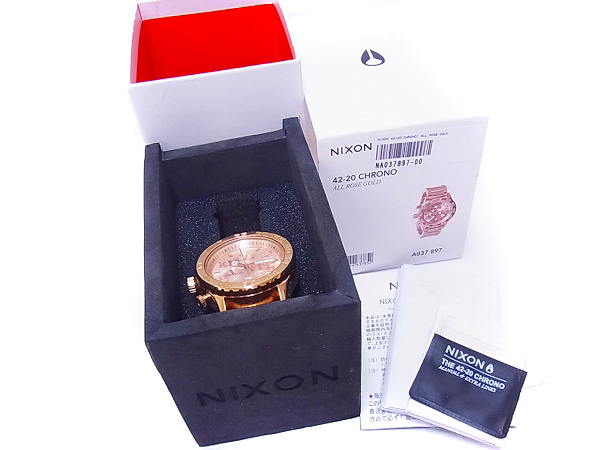 実際に弊社で買取させて頂いたNIXON/ニクソン THE 42-20 CHRONO/クロノ 腕時計 A037-897の画像 8枚目